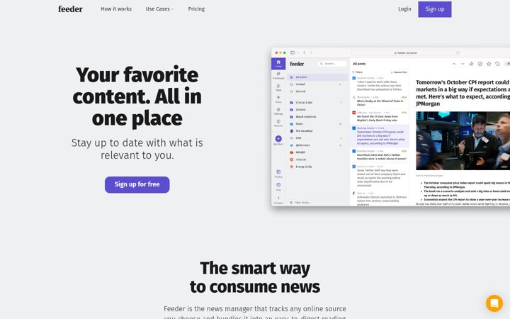 Screenshot van feeder.co
