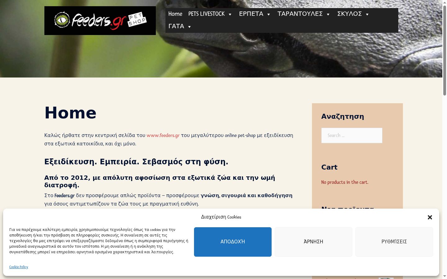 Screenshot of the consent banner shown before any interaction