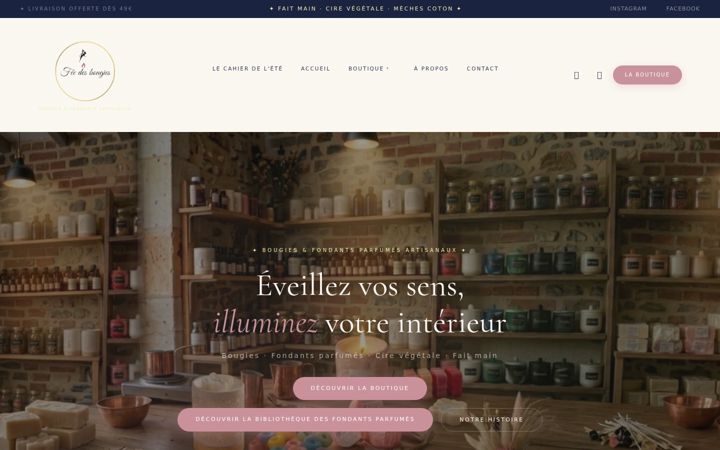 Screenshot of feedesbougies.fr