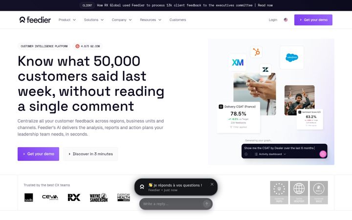Screenshot of feedier.com