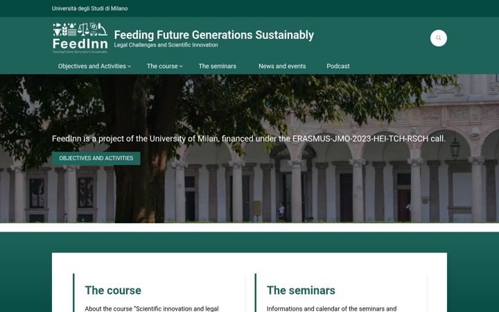 Screenshot of feedinn.unimi.it