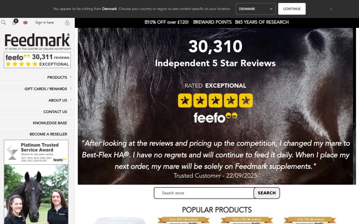 Screenshot of feedmark.com