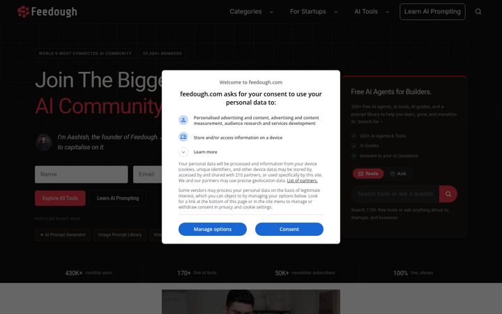 Screenshot of feedough.com
