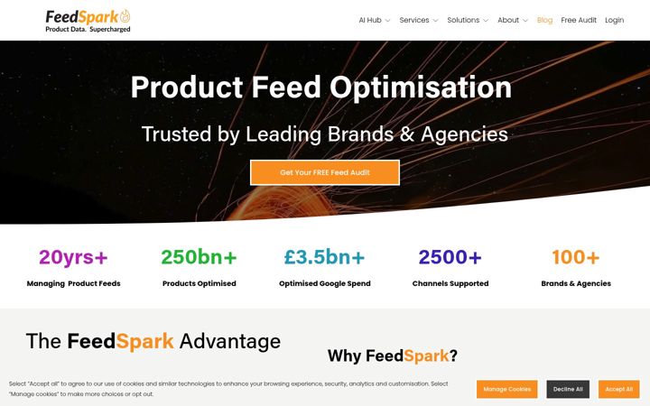 Screenshot of feedspark.com