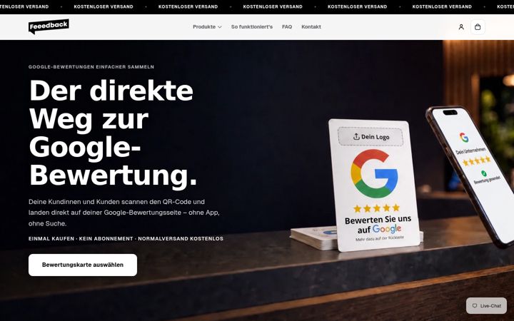 Screenshot of feeedback.com