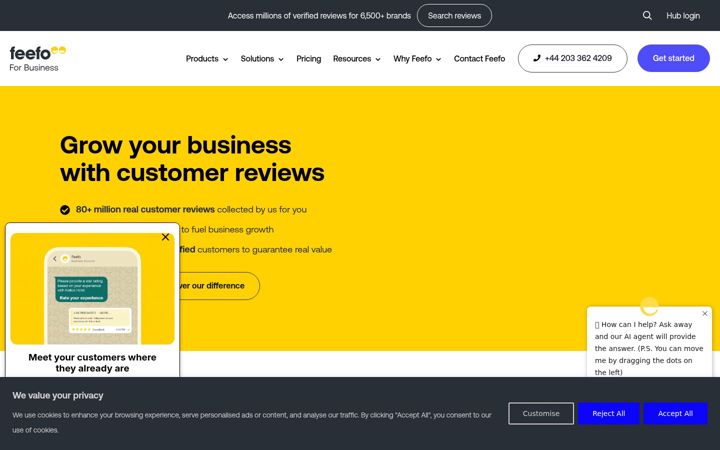 Screenshot του feefo.com
