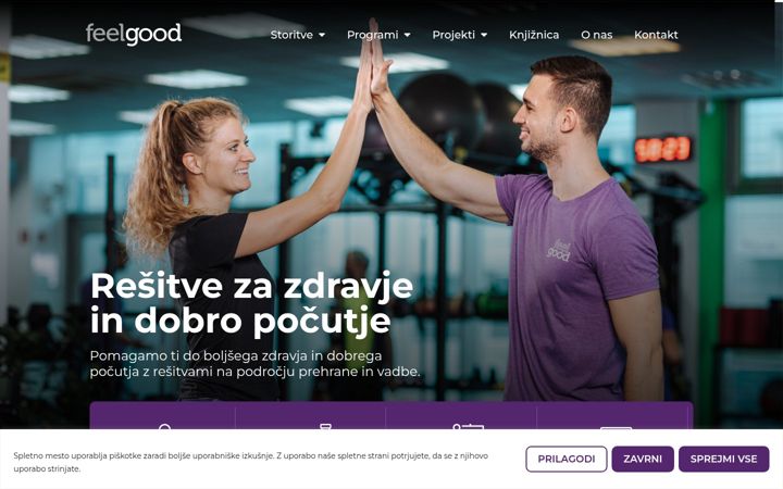 Captura de ecrã de feel-good.si