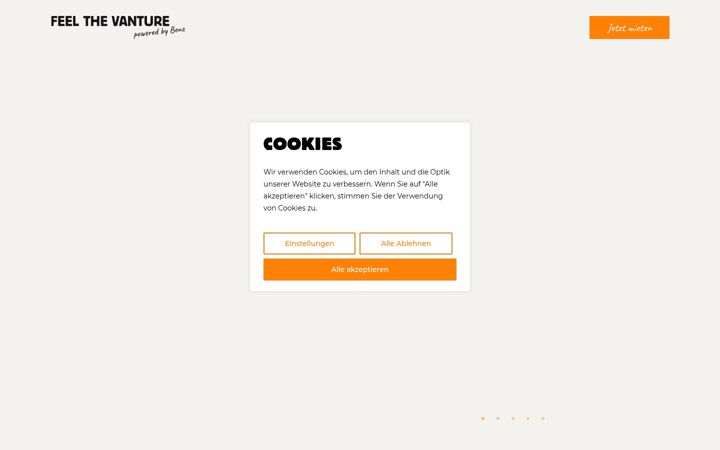 Екранна снимка на feel-the-vanture.de