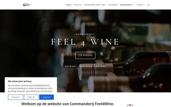 Screenshot of feel4wine.be