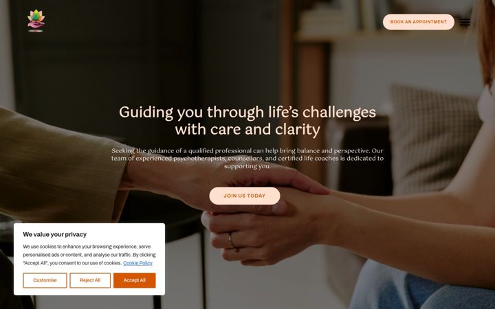 Screenshot of feelbetternowpsychotherapy.com