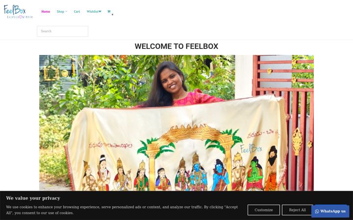 Screenshot of feelbox.in