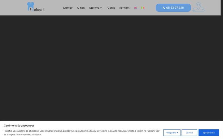 Captura de ecrã de feeldent.si