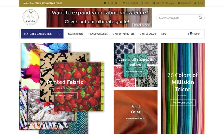 Screenshot of feelfabrics.com