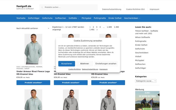 Screenshot of feelgolf.de