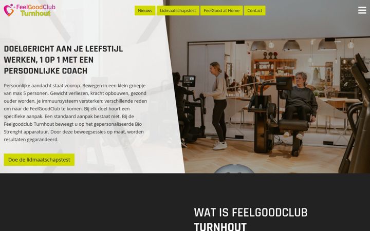 Screenshot of feelgoodclub-turnhout.be