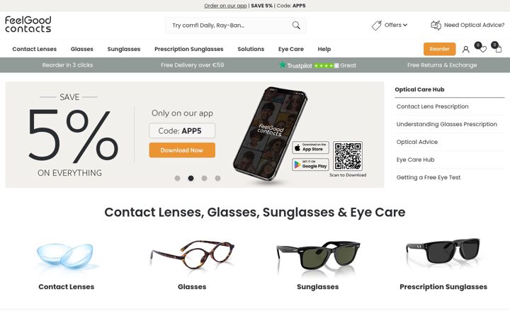 Screenshot of feelgoodcontacts.fr
