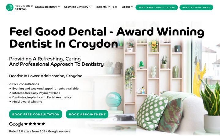 Screenshot ta' feelgooddental.co.uk