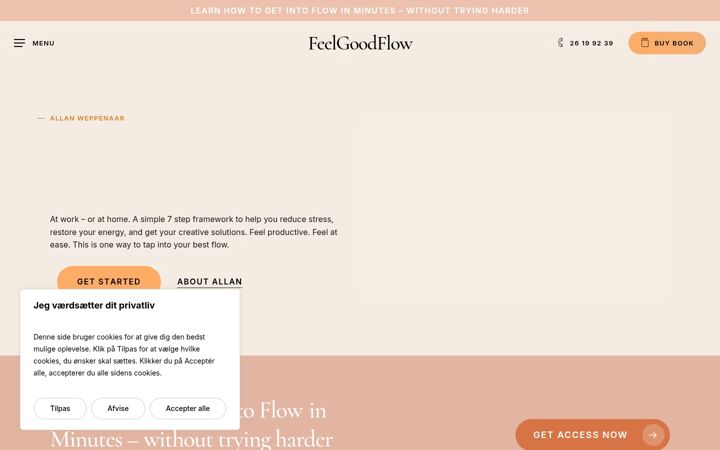 Screenshot of feelgoodflow.dk