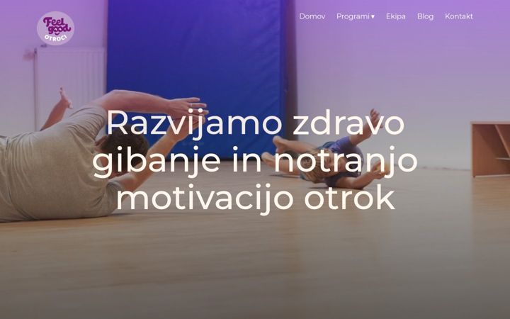 Captura de ecrã de feelgoodotroci.si