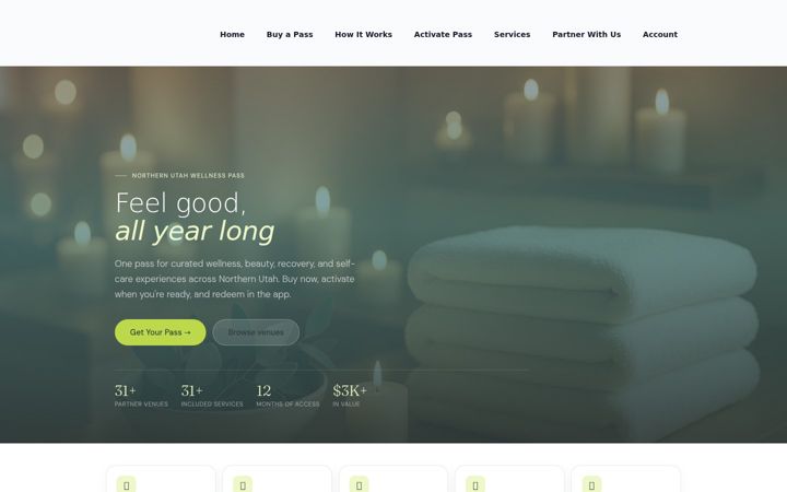 Screenshot of feelgoodpass.com