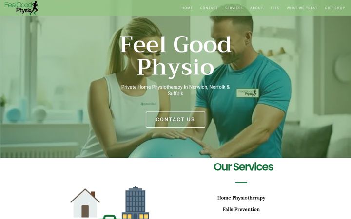 Screenshot of feelgoodphysio.co.uk