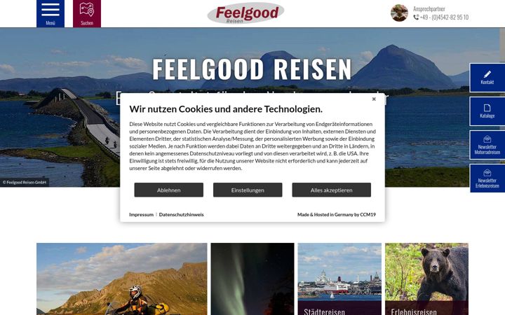 Screenshot of feelgoodreisen.de
