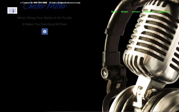 Screenshot of feelgoodvoiceovers.com