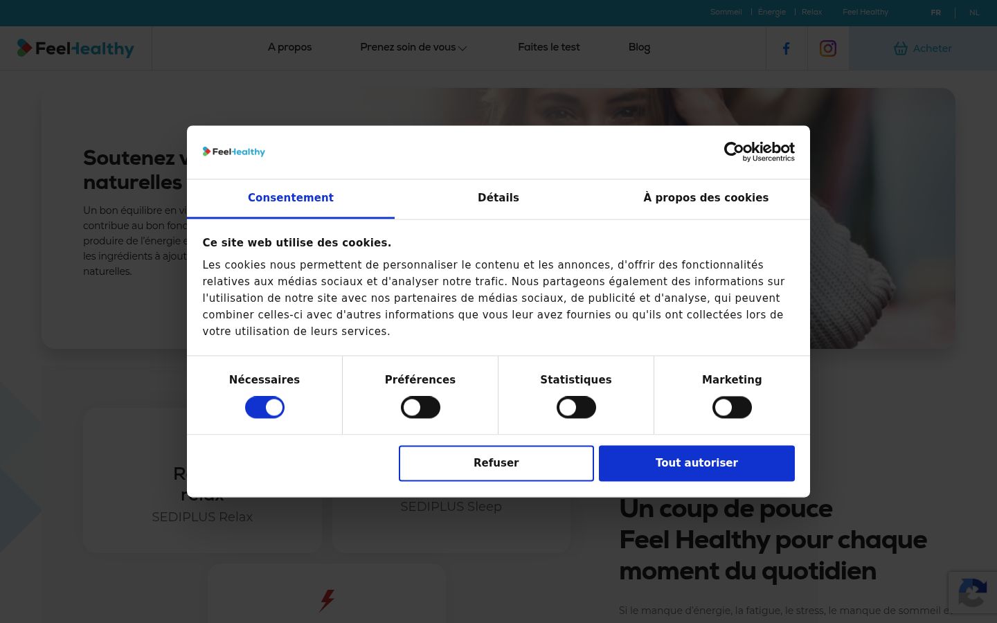 Zrzut ekranu banera zgody wyświetlanego przed jakąkolwiek interakcją