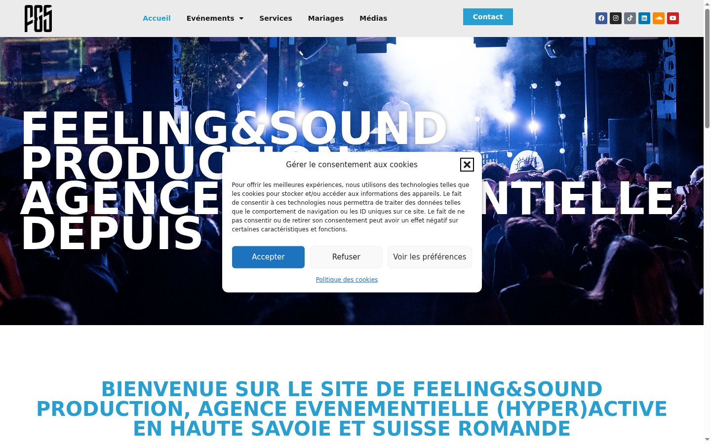 Screenshot van de toestemmingsbanner zoals getoond vóór enige interactie