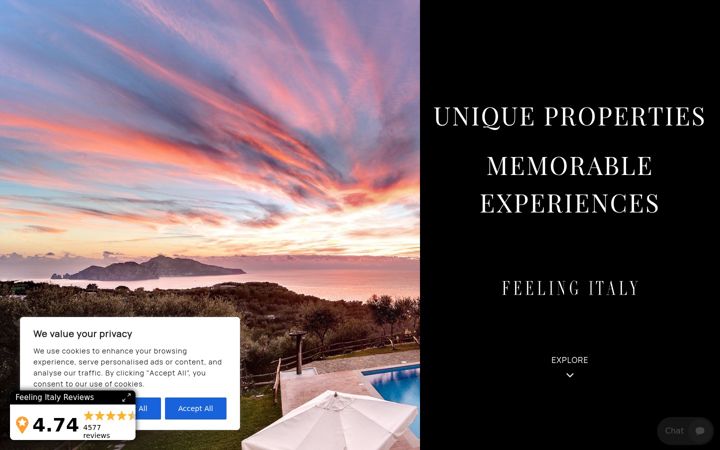 Screenshot of feelingitaly.com