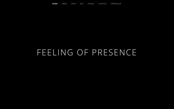 Screenshot of feelingofpresence.com
