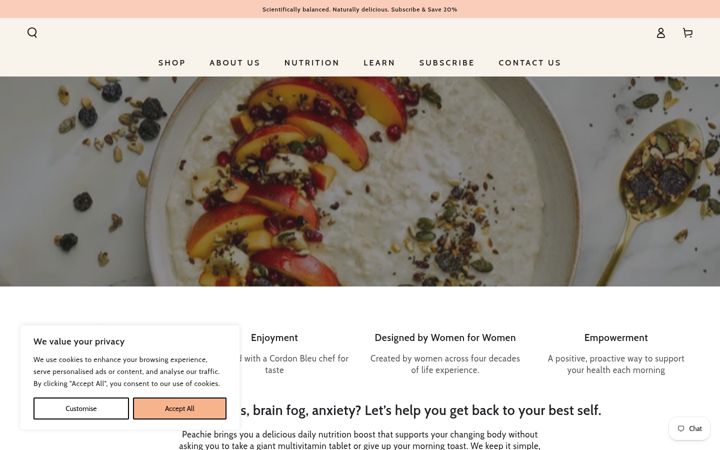Snímek obrazovky feelingpeachie.co.uk