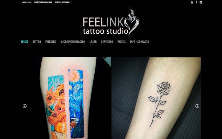 Screenshot of feelinktattoostudio.com