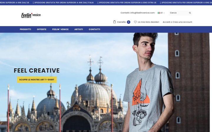 Screenshot of feelinvenice.com