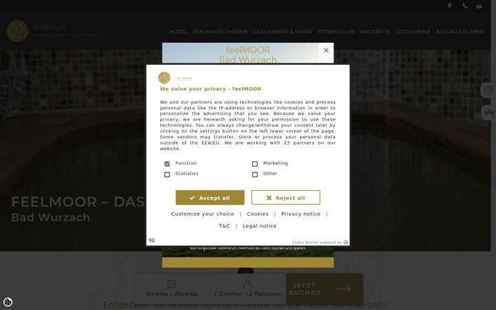 Kuvakaappaus sivustosta feelmoor.de