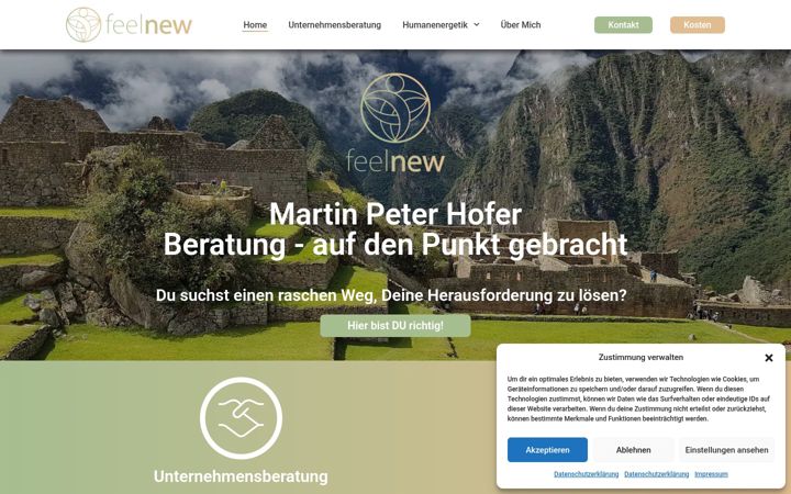 Screenshot of feelnew.at