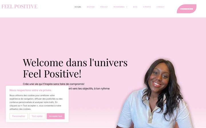 Screenshot of feelpositiveofficial.com