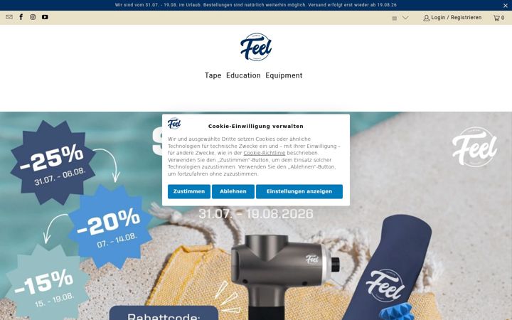 Screenshot of feeltape.de