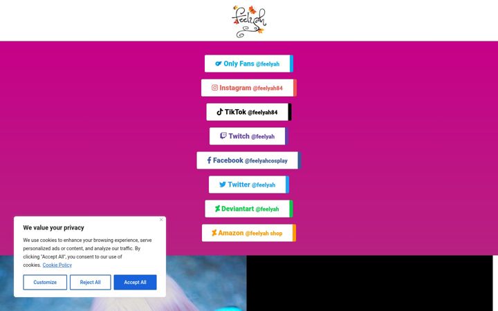 Screenshot of feelyahcosplay.com