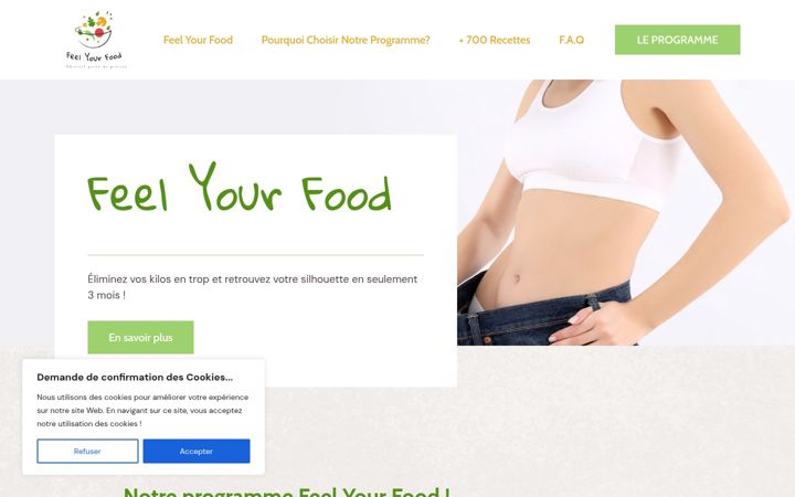 Screenshot of feelyourfood.be