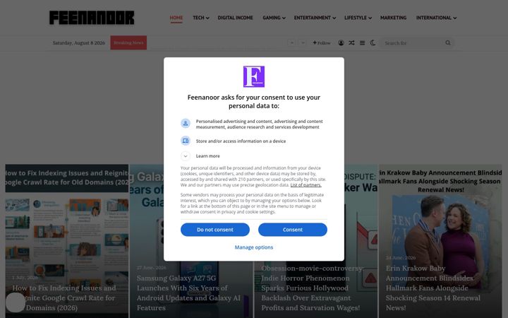 Screenshot of feenanoor.com