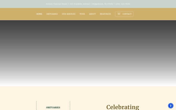 Screenshot of feeneyfuneralhome.com
