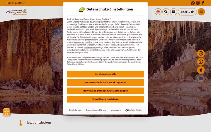 Ekrano kopija feengrotten.de