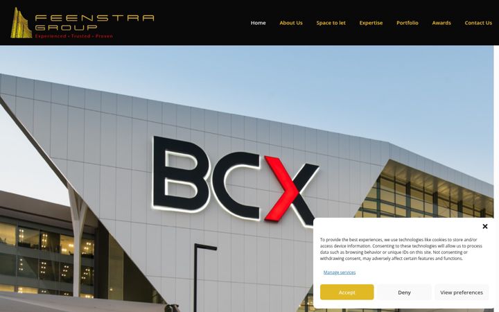 Screenshot of feenstragroup.co.za