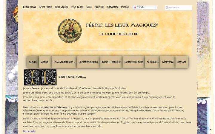 Screenshot of feeric-lieuxmagiques.com