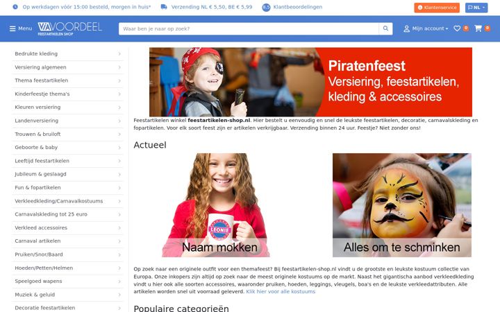 Screenshot of feestartikelen-shop.nl