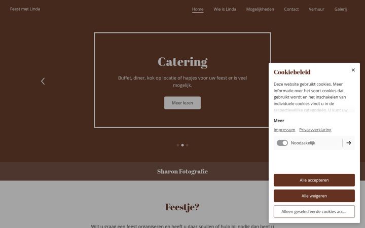 Screenshot of feestmetlinda.nl
