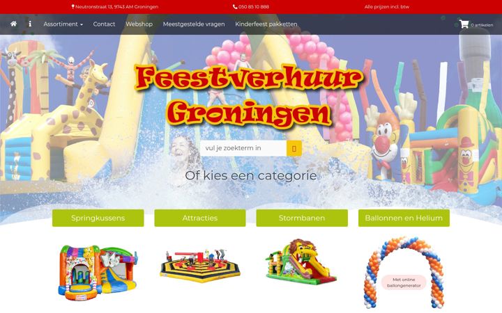 Screenshot of feestverhuurgroningen.nl