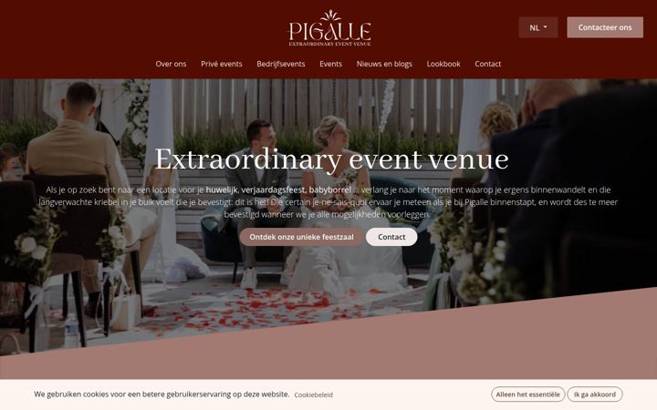 Screenshot of feestzaal-pigalle.be