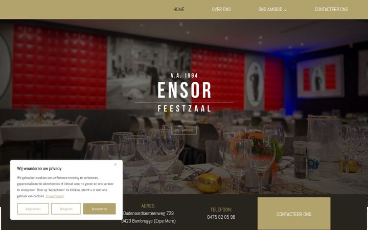 Screenshot of feestzaalensor.be